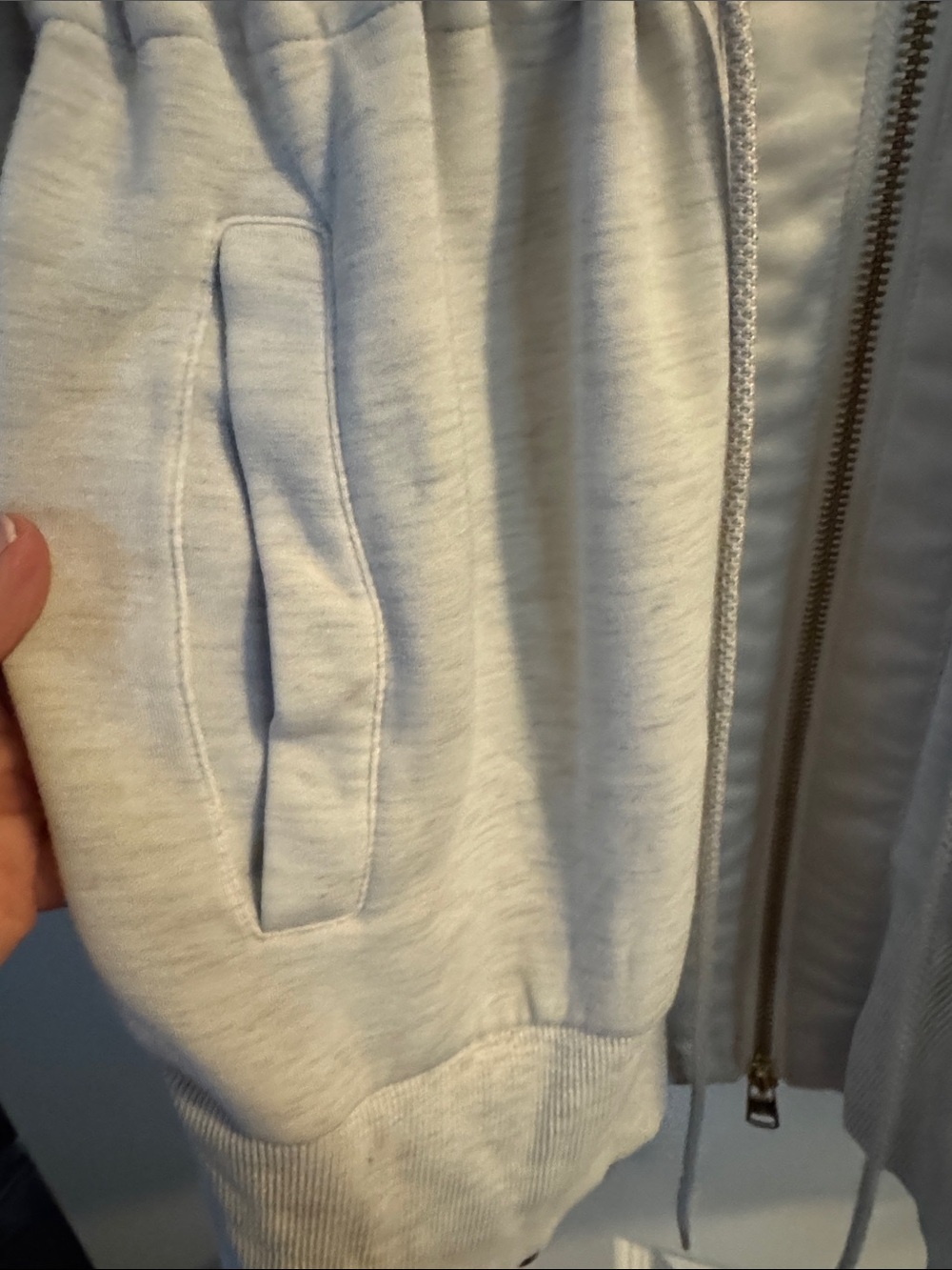 Varley Light Ivory Drawstring Zip Jacket with Gold Hardware - Picture 7 of 10